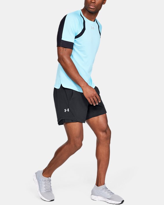 Men's UA Speedpocket Linerless 6" Shorts in Black image number 2